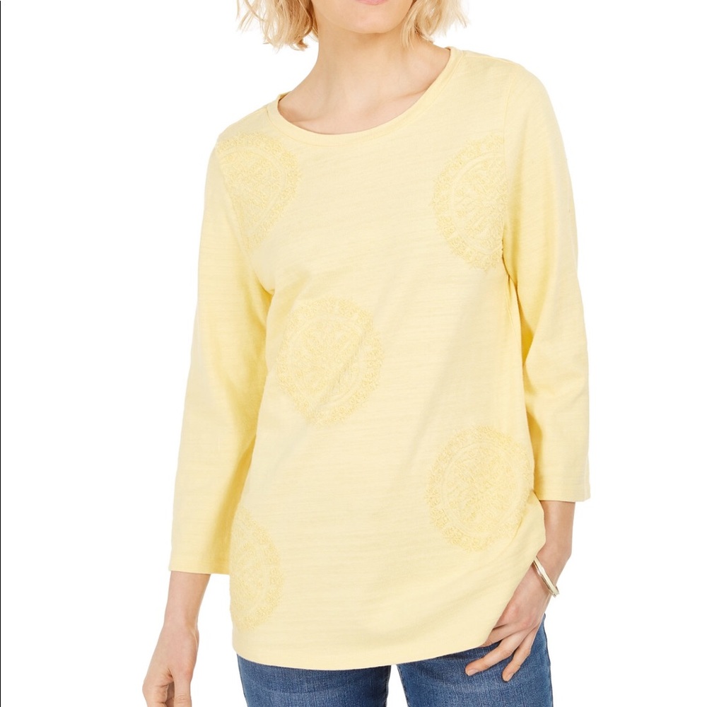Brand new —-  Charter Club's petite cotton top